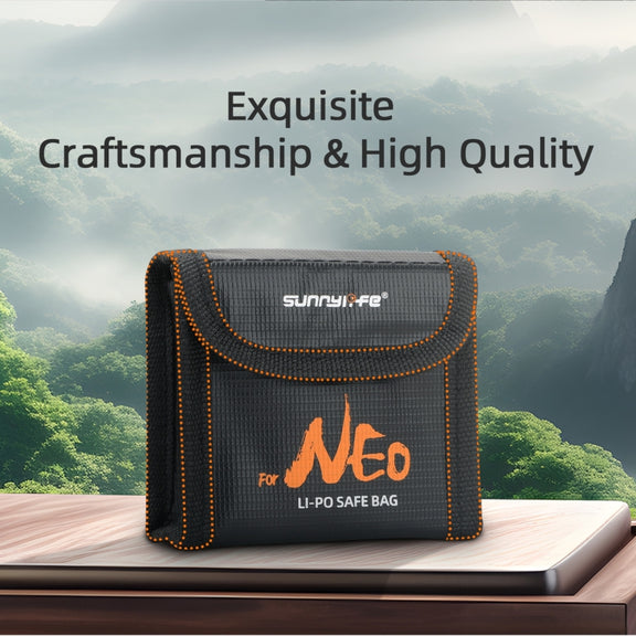 For DJI Neo Sunnylife Battery Explosion-proof Safe Bag Protective Li-Po Safe Bag(For 2pcs Batteries)