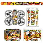For DJI Neo Drone Body Remote Control Protective Sticker(Graffiti Boom)