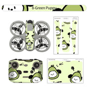 For DJI Neo Drone Body Remote Control Protective Sticker(Green Puppy)