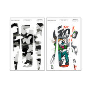 For DJI Neo 2pcs Combo Drone Body Protective Stickers(Dark Camo + Grunge Eyes)