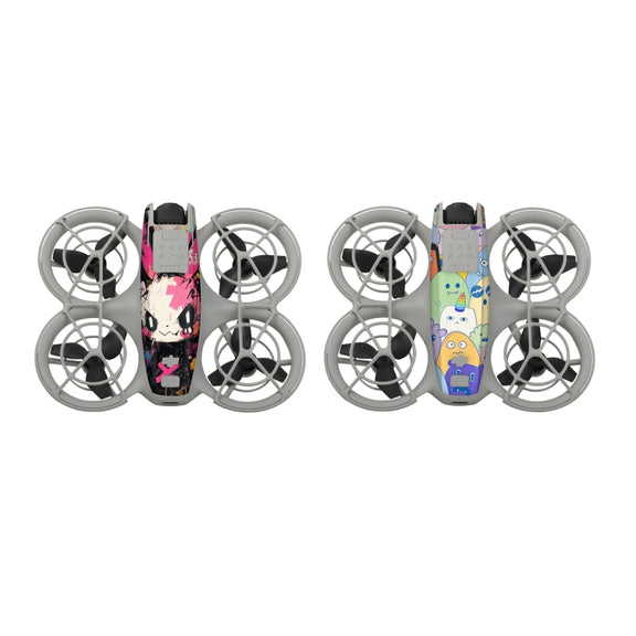 For DJI Neo 2pcs Combo Drone Body Protective Stickers(Pink Rabbit + Colorful Elf)
