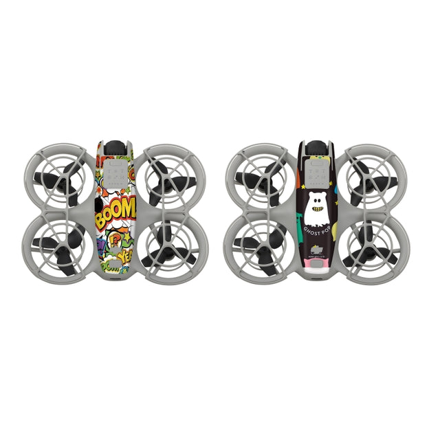For DJI Neo 2pcs Combo Drone Body Protective Stickers(Graffiti Boom + Ghost Pop)
