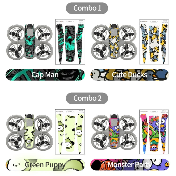 For DJI Neo 2pcs Combo Drone Body Protective Stickers(Dark Camo + Grunge Eyes) - free shipping - PMC TechLife - Order now!