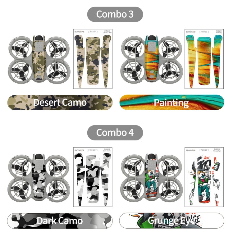For DJI Neo 2pcs Combo Drone Body Protective Stickers(Green Puppy + Monster Party) - free shipping - PMC TechLife - Order now!