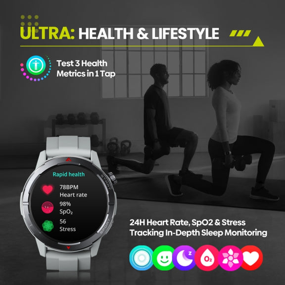 Zeblaze Stratos 3 Ultra 1.43 inch Screen Rugged Outdoor Sports GPS Smart Watch(Moon White)