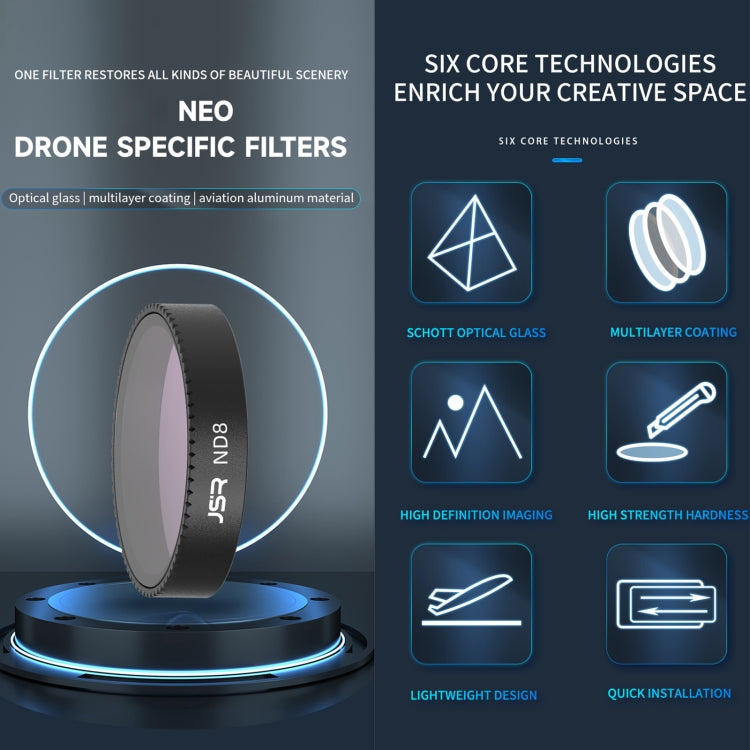 For DJI Neo JSR KB Series Drone Lens Filter, Filter:MCUV