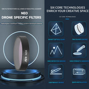 For DJI Neo JSR KB Series Drone Lens Filter, Filter:6 in 1 ND8-64 CPL STAR