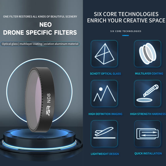 For DJI Neo JSR KB Series Drone Lens Filter, Filter:STAR