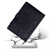 For Samsung Galaxy Tab S9 / S9 FE Cats Embossed Leather Smart Tablet Case(Black)
