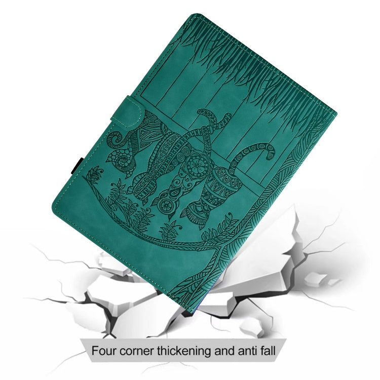 For Samsung Galaxy Tab S9 / S9 FE Cats Embossed Leather Smart Tablet Case(Light Blue)