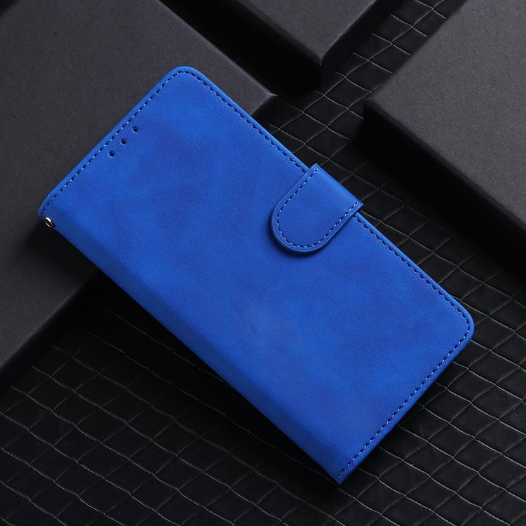 For iPhone 16e Skin Feel Magnetic Flip Leather Phone Case(Blue) - iPhone 16e Cases by PMC TechLife | Online Shopping South Africa | PMC TechLife | Buy Now Pay Later Mobicred