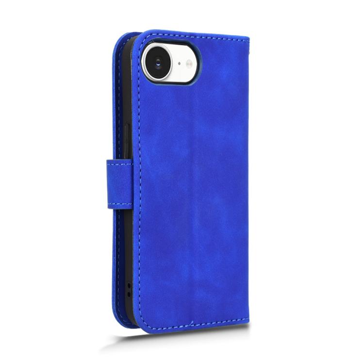 For iPhone 16e Skin Feel Magnetic Flip Leather Phone Case(Blue) - iPhone 16e Cases by PMC TechLife | Online Shopping South Africa | PMC TechLife | Buy Now Pay Later Mobicred