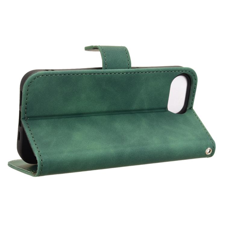 For iPhone 16e Skin Feel Magnetic Flip Leather Phone Case(Green) - iPhone 16e Cases by PMC TechLife | Online Shopping South Africa | PMC TechLife | Buy Now Pay Later Mobicred