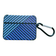 For AirPods Pro 2 Carbon Fibre Texture PU Earbuds Box PC Case with Hook(Dark Blue) - free shipping - PMC Jewellery - Order now!