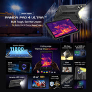 Ulefone Armor Pad 4 Ultra Thermal Version Rugged Tablet, 8GB+256GB, 10.36 inch Android 14 MediaTek Dimensity 6300 Octa Core 5G Network, EU Plug(Black)