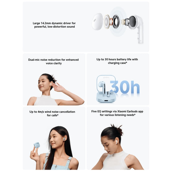 Original Xiaomi Redmi Buds 6 Active BT5.4 In-ear True Wireless Earbuds(Black)
