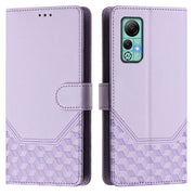 For Ulefone Note 14 Honeycomb Embossing RFID Leather Phone Case(Light Purple)