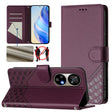 For Ulefone Note 17 Pro Honeycomb Embossing RFID Leather Phone Case(Violet) - Ulefone Cases by PMC Jewellery | Online Shopping South Africa | PMC Jewellery | Buy Now Pay Later Mobicred