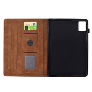 For Lenovo Tab M11 / Xiaoxin Pad 2024 Cats Embossed Leather Smart Tablet Case(Brown)