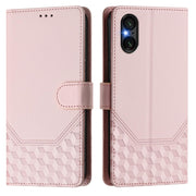 For Sony Xperia 5 VI 2024 Honeycomb Embossing RFID Leather Phone Case(Pink)