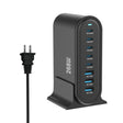 YMX-968 268W 5Type-C, 3USB 8-Ports Desktop Fast Charger, Plug Type:US Plug(Black) - Multifunction Charger by PMC TechLife | Online Shopping South Africa | PMC TechLife | Buy Now Pay Later Mobicred