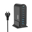 YMX-968 268W 5Type-C, 3USB 8-Ports Desktop Fast Charger, Plug Type:AU Plug(Black) - Multifunction Charger by PMC TechLife | Online Shopping South Africa | PMC TechLife | Buy Now Pay Later Mobicred