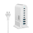 YMX-968 268W 5Type-C, 3USB 8-Ports Desktop Fast Charger, Plug Type:AU Plug(White) - Multifunction Charger by PMC TechLife | Online Shopping South Africa | PMC TechLife | Buy Now Pay Later Mobicred
