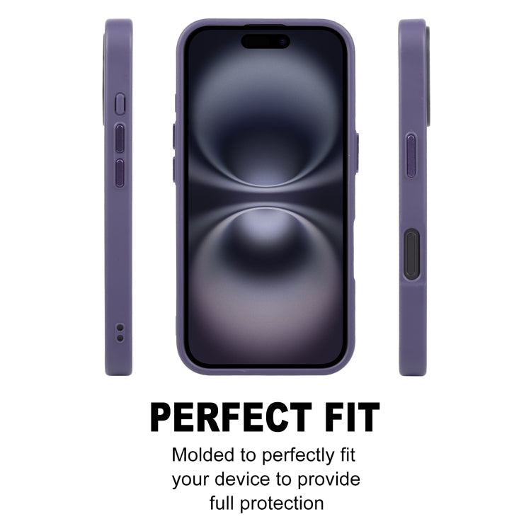 For iPhone 16 GEBEI Skin Feel MagSafe Magnetic Phone Case(Purple)