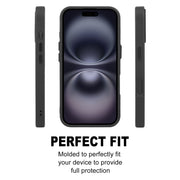 For iPhone 16 Plus GEBEI Skin Feel MagSafe Magnetic Phone Case(Black)