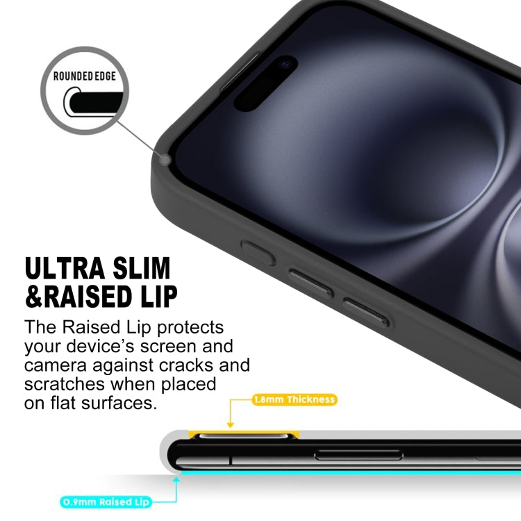 For iPhone 16 Plus GEBEI Skin Feel MagSafe Magnetic Phone Case(Black)