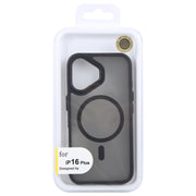 For iPhone 16 Plus GEBEI Skin Feel MagSafe Magnetic Phone Case(Black)