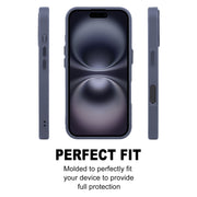 For iPhone 16 Plus GEBEI Skin Feel MagSafe Magnetic Phone Case(Blue)