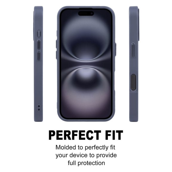 For iPhone 16 Plus GEBEI Skin Feel MagSafe Magnetic Phone Case(Blue)