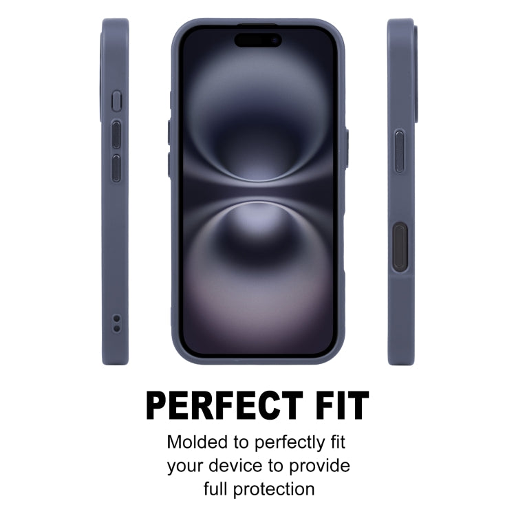 For iPhone 16 Plus GEBEI Skin Feel MagSafe Magnetic Phone Case(Blue)