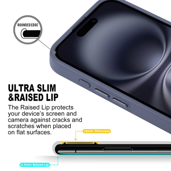 For iPhone 16 Plus GEBEI Skin Feel MagSafe Magnetic Phone Case(Blue)