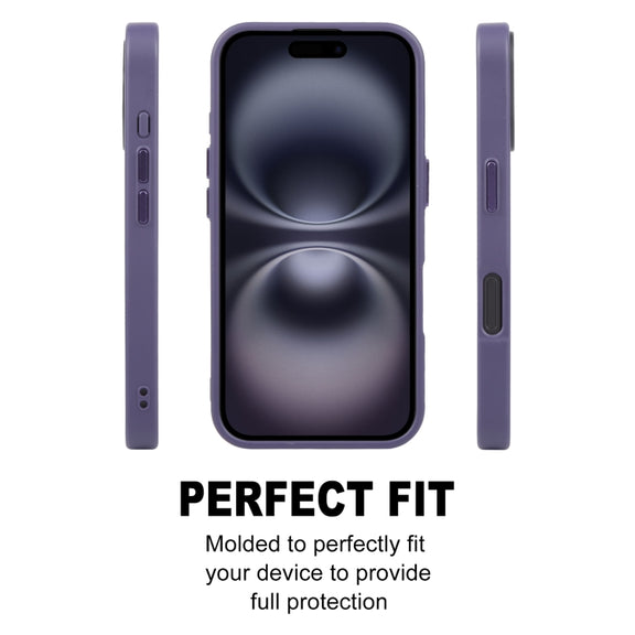 For iPhone 16 Plus GEBEI Skin Feel MagSafe Magnetic Phone Case(Purple)