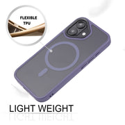 For iPhone 16 Plus GEBEI Skin Feel MagSafe Magnetic Phone Case(Purple)