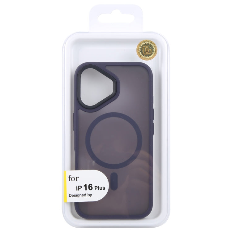 For iPhone 16 Plus GEBEI Skin Feel MagSafe Magnetic Phone Case(Purple)