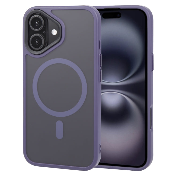 For iPhone 16 Plus GEBEI Skin Feel MagSafe Magnetic Phone Case(Purple) - free shipping - PMC Jewellery - Order now!