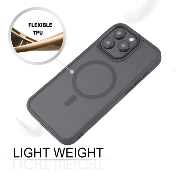 For iPhone 16 Pro GEBEI Skin Feel MagSafe Magnetic Phone Case(Black)