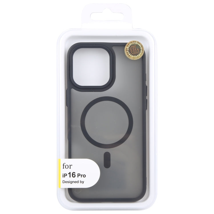 For iPhone 16 Pro GEBEI Skin Feel MagSafe Magnetic Phone Case(Black)