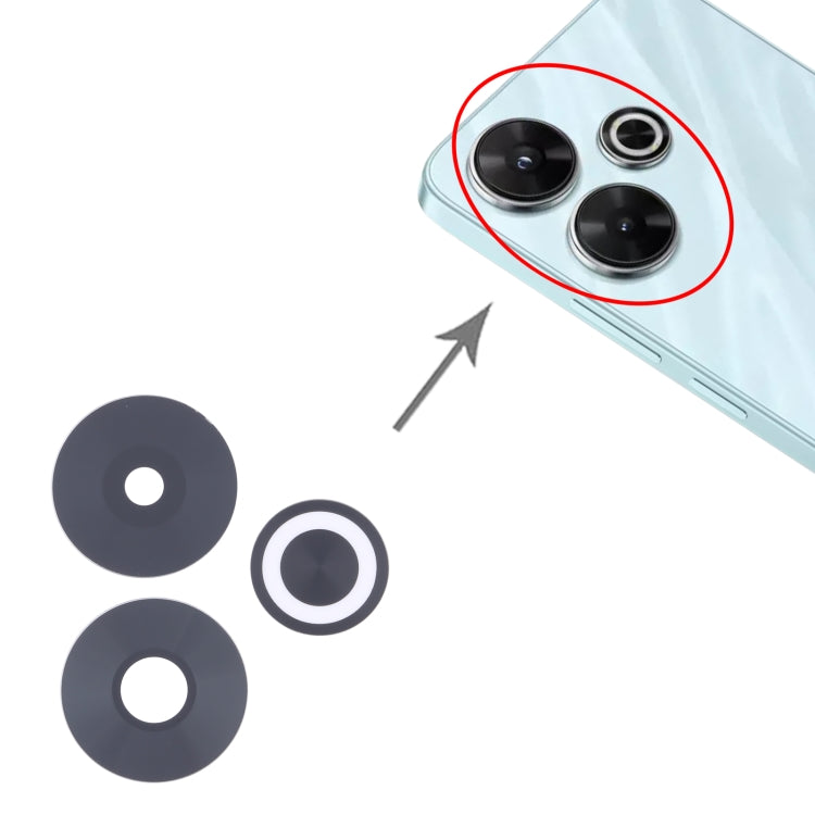 For Xiaomi Redmi Note 13R 10pcs Back Camera Lens - free shipping - PMC Jewellery - Order now!