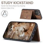 For iPhone 16 Pro Max JEEHOOD J01 Retro Magnetic Detachable Wallet Phone Case(Brown)