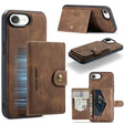 For iPhone 16e JEEHOOD J01 Retro Magnetic Detachable Wallet Phone Case(Brown) - free shipping - PMc TechLife - Order now!