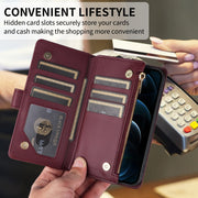 For iPhone 16 Plus Crossbody Zipper Wallet Rhombus Leather Phone Case(Wine Red)
