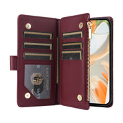 For Google Pixel 9 / 9 Pro Crossbody Zipper Wallet Rhombus Leather Phone Case(Wine Red)