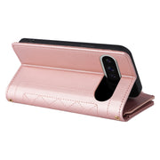 For Google Pixel 9 Pro XL Crossbody Zipper Wallet Rhombus Leather Phone Case(Rose Gold)