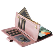 For Google Pixel 9 Pro XL Crossbody Zipper Wallet Rhombus Leather Phone Case(Rose Gold)