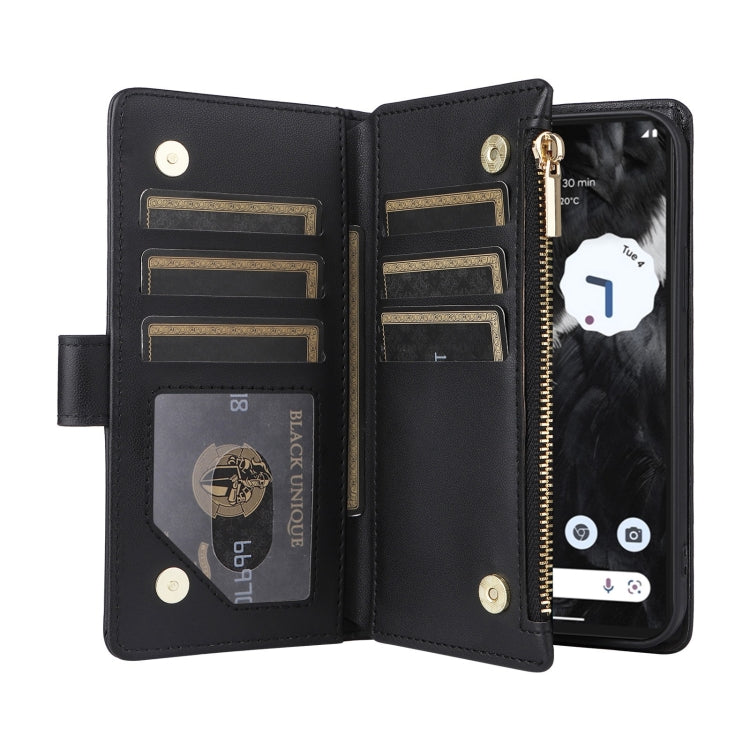 For Google Pixel 7 Pro Crossbody Zipper Wallet Rhombus Leather Phone Case(Black) - Google Cases by PMC TechLife | Online Shopping South Africa | PMC TechLife | Buy Now Pay Later Mobicred