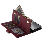 For Samsung Galaxy S24 5G Crossbody Zipper Wallet Rhombus Leather Phone Case(Wine Red)